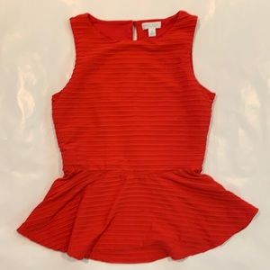 Red Hot Peplum Top